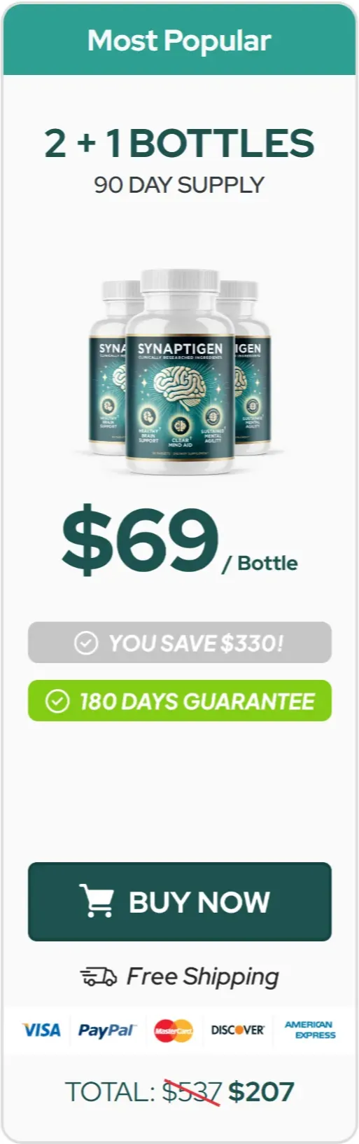 Synaptigen price 3 bottle